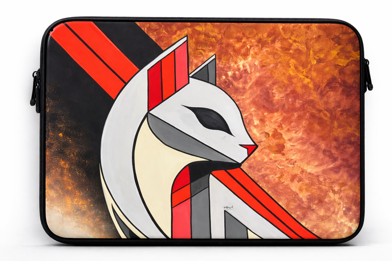 Stylized Fox Art Laptop Sleeve