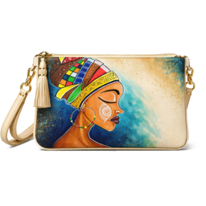 Artistic Ethnic Portrait Clutch Bag